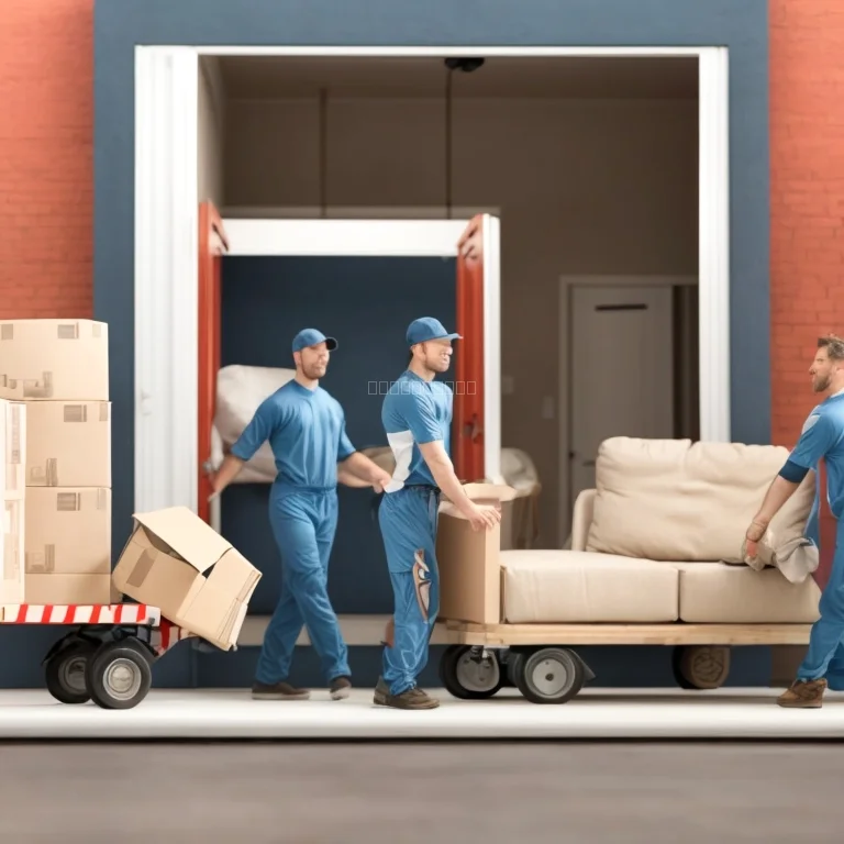 Movevia crew preparing furniture for transport